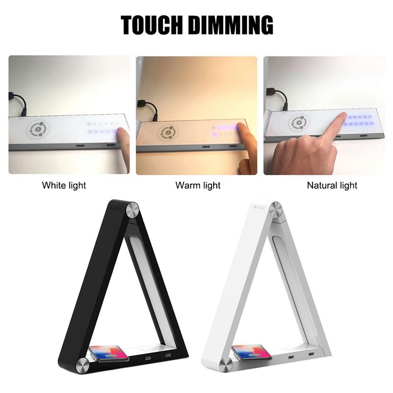 LED Wireless Charging Desk Lamp - Triangle Eye Care Design